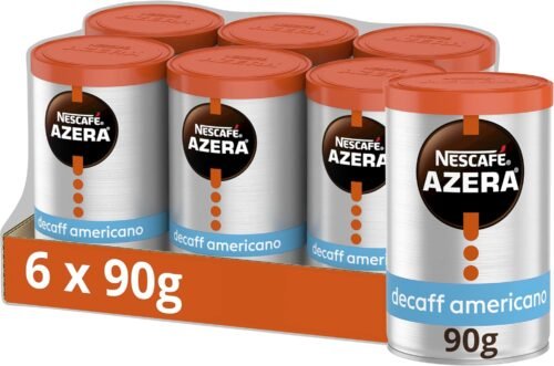 NESCAFÉ Azera Americano Decaf Instant Coffee 90g (Pack of 6)