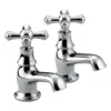 Bristan Corinth Chrome effect Traditional Double Deck Pillar Tap